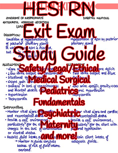 hesi nursing exit exam study guide Doc