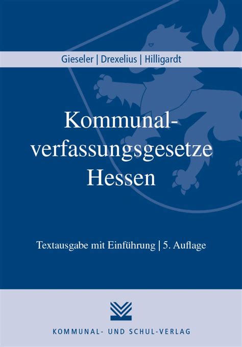 hessische kommunalverfassungsgesetze textsammlung Kindle Editon