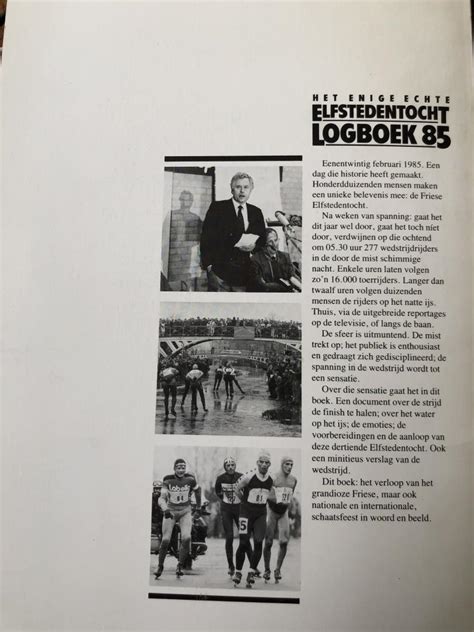 het enige echte elfstedentocht logboek 1985 met kaart afgeprijsd Reader