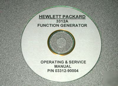 hewlett packard 3312a manual Epub