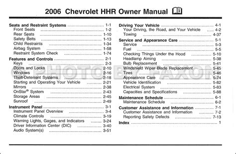 hhr owner manual 2006 Kindle Editon