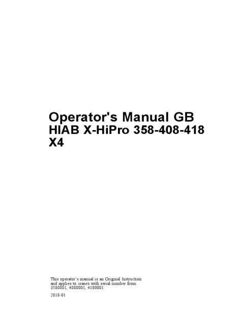 hiab crane operators manual Doc