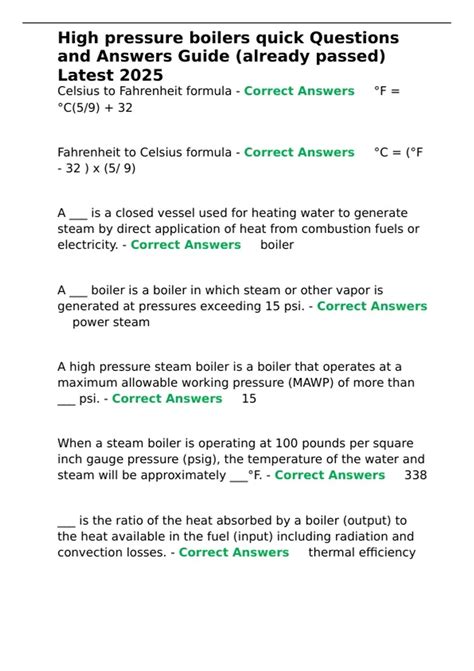 high pressure boiler answer key fifth edition Epub