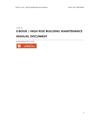 high rise building maintenance manual Kindle Editon