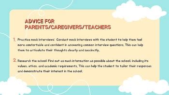 high school interview questions