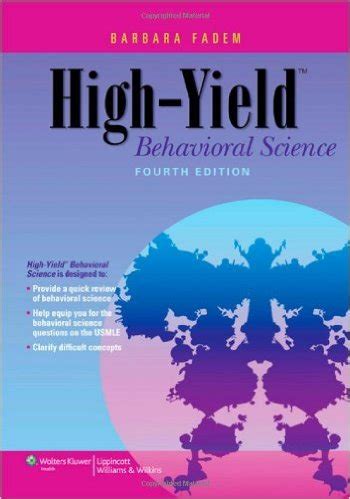 high yield behavioral science series Reader