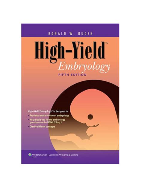 high yield embryology high yield series Kindle Editon