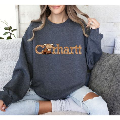 highland cow carhartt sweatshirt