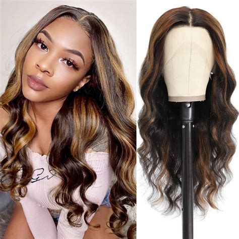 highlight lace front wig