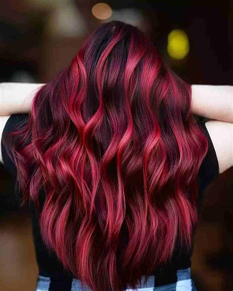 highlights hair color red