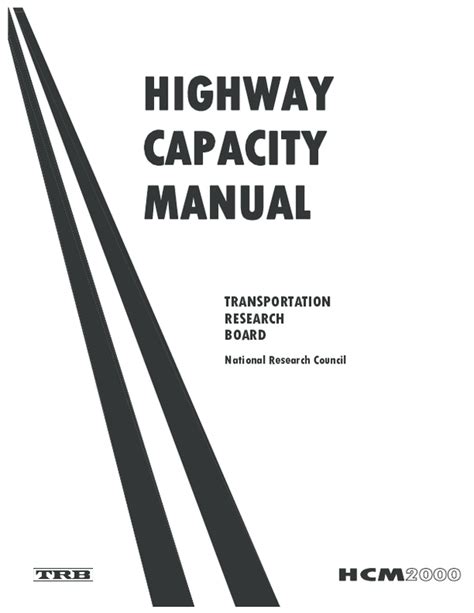 highway capacity manual 1994 Reader