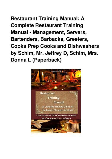 hillstone restaurant server training manual Ebook Epub