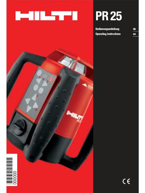 hilti pr 25 instructions manual Kindle Editon