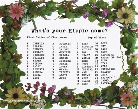 hippie name generator