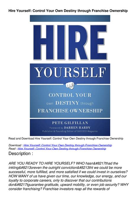 hire yourself control your own destiny through franchise ownership Doc