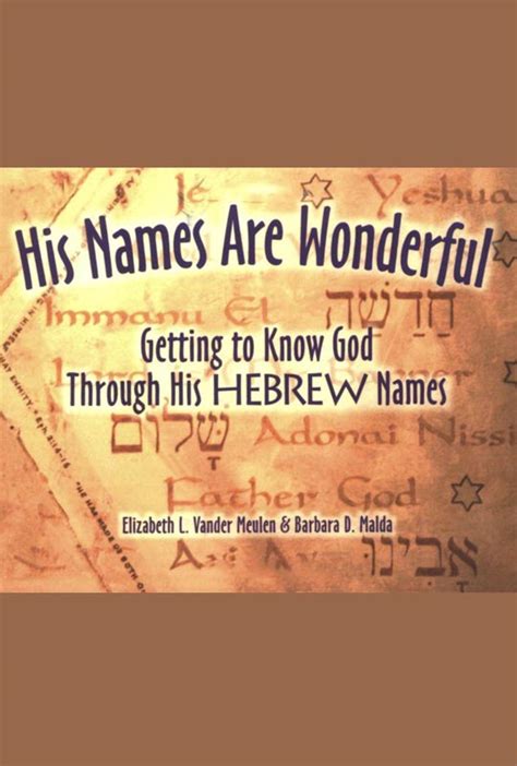 his names are wonderful getting to know god through his hebrew names Reader