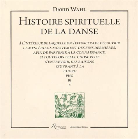 histoire spirituelle danse david wahl PDF