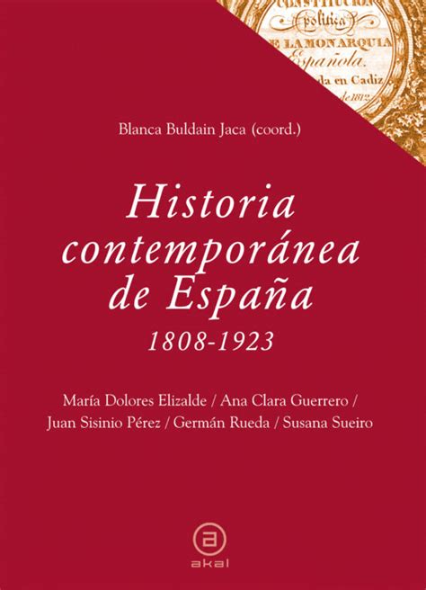 historia contemporanea de espana 1808 1923 textos Epub
