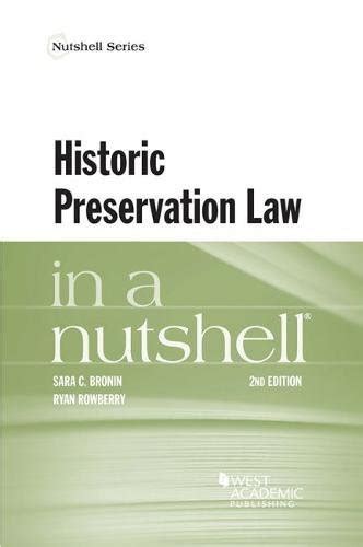 historic preservation law in a nutshell Kindle Editon