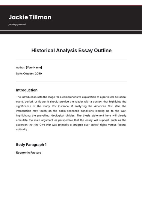 historical analysis paper template Kindle Editon