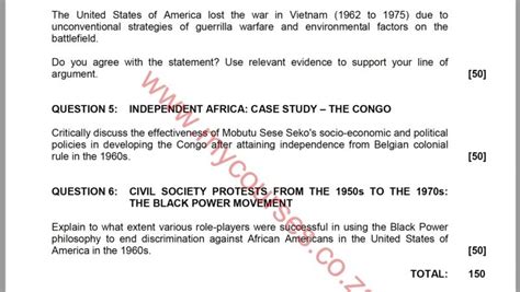 history grade 12 exam papers Kindle Editon