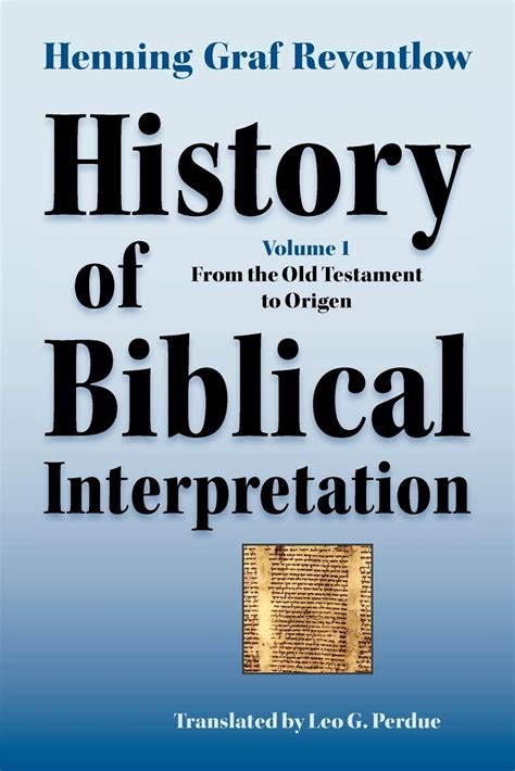 history of biblical interpretation vol 1 from the old testament to origen society of biblical literature resources PDF