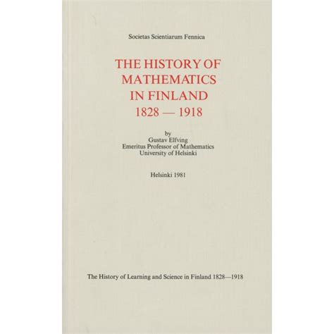 history of mathematics in Finland 1828-1918 Ebook Reader