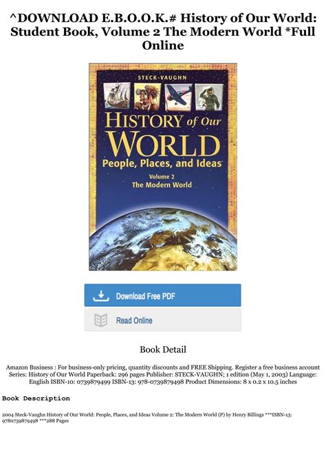 history of our world student book volume 2 the modern world Epub