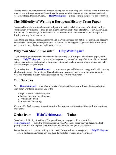 history term paper ideas Kindle Editon