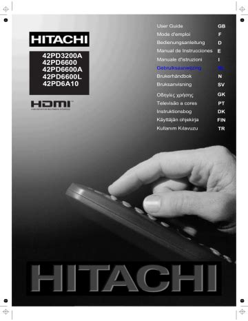 hitachi 42pd6600 user manual download Epub