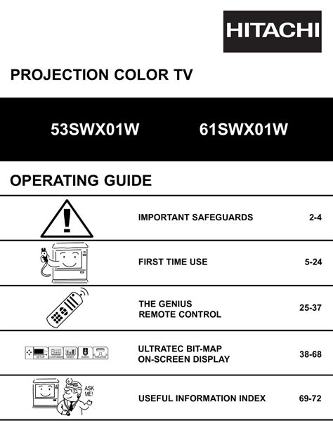 hitachi 61swx01w tvs owners manual Epub