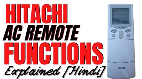 hitachi ac remote manual PDF