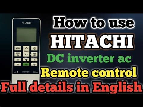 hitachi dc inverter remote control manual Doc