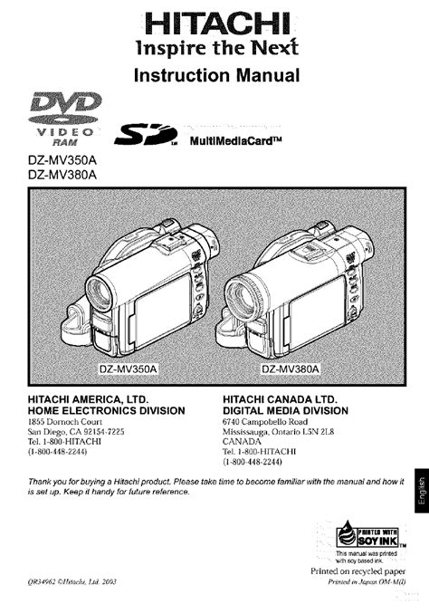 hitachi dvd cam manual problem Doc