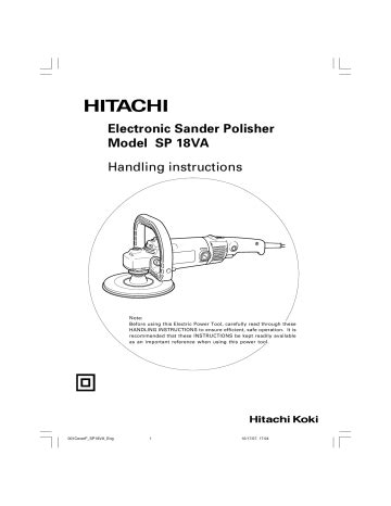hitachi sp18va user guide Kindle Editon