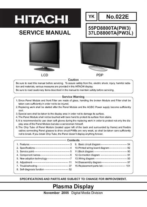 hitachi tv repair manual Reader