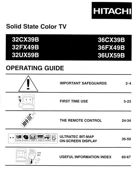 hitachi tv user guide PDF