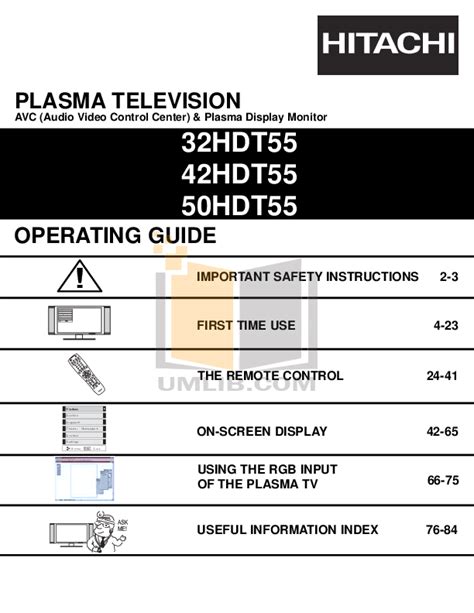 hitachi ultravision 55hds69 user manual Epub