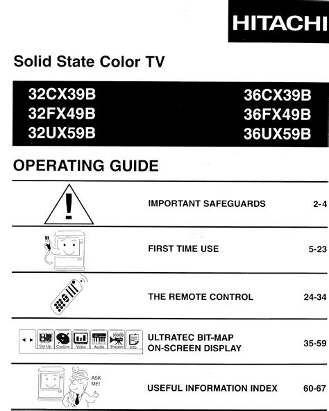 hitachi ultravision user manual Reader