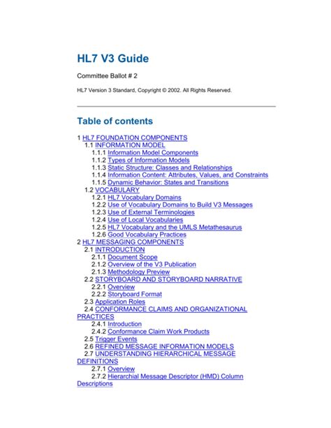 hl7 v3 study guide PDF