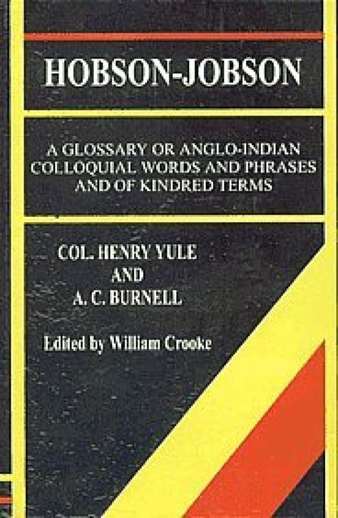 hobson jobson glossary of colloquial anglo indian words and phrases PDF