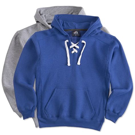 hockey style hooded sweatshirt