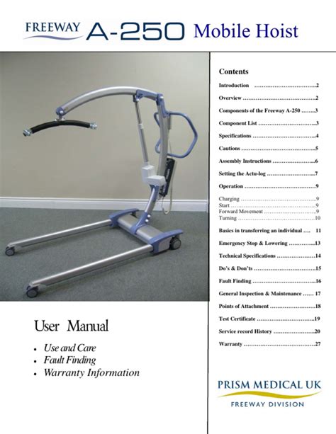 hoist user manual pdf PDF