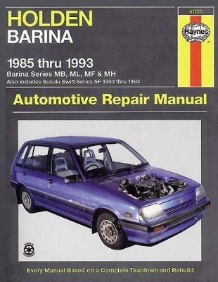 holden barina 1993 manual PDF