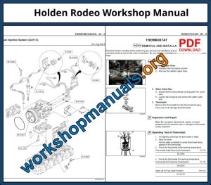 holden rodeo ra workshop manual 2003 PDF