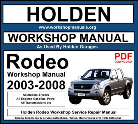 holden rodeo workshop manual Doc