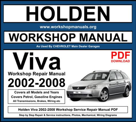 holden viva workshop manual PDF