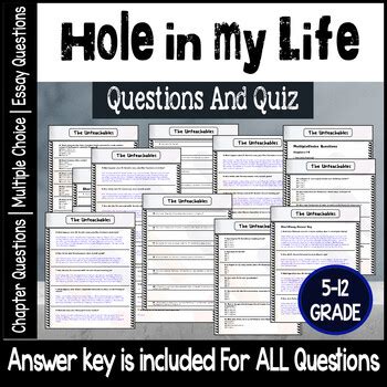 hole in my life student journal answers PDF