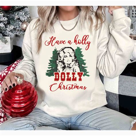 holly dolly christmas sweatshirt