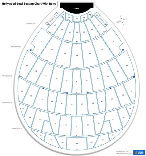 Hollywood Bowl Interactive Seating Chart